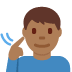 deaf man: medium-dark skin tone on Twitter/X
