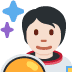 astronaut: light skin tone on Twitter/X