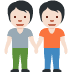 people holding hands: light skin tone on Twitter/X