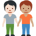 people holding hands: light skin tone, medium skin tone on Twitter/X