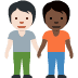 people holding hands: light skin tone, dark skin tone on Twitter/X