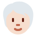 person: light skin tone, white hair on Twitter/X