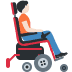 person in motorized wheelchair facing right: light skin tone on Twitter/X