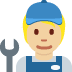 mechanic: medium-light skin tone on Twitter/X