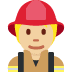firefighter: medium-light skin tone on Twitter/X