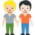 people holding hands: medium-light skin tone, light skin tone on Twitter/X