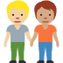 people holding hands: medium-light skin tone, medium skin tone on Twitter/X