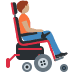person in motorized wheelchair facing right: medium skin tone on Twitter/X