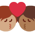 kiss: person, person, medium skin tone, medium-dark skin tone on Twitter/X