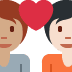 couple with heart: person, person, medium skin tone, light skin tone on Twitter/X
