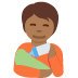 person feeding baby: medium-dark skin tone on Twitter/X