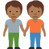 people holding hands: medium-dark skin tone on Twitter/X