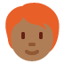 person: medium-dark skin tone, red hair on Twitter/X