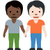 people holding hands: dark skin tone, light skin tone on Twitter/X