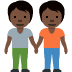 people holding hands: dark skin tone on Twitter/X