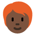 person: dark skin tone, red hair on Twitter/X
