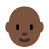 person: dark skin tone, bald on Twitter/X