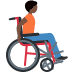person in manual wheelchair facing right: dark skin tone on Twitter/X