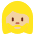 woman: medium-light skin tone, beard on Twitter/X