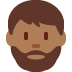 man: medium-dark skin tone, beard on Twitter/X