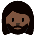 woman: dark skin tone, beard on Twitter/X