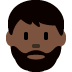 man: dark skin tone, beard on Twitter/X