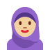 woman with headscarf: medium-light skin tone on Twitter/X