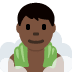 man in steamy room: dark skin tone on Twitter/X