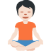 person in lotus position: light skin tone on Twitter/X