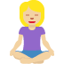 woman in lotus position: medium-light skin tone on Twitter/X