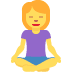woman in lotus position on Twitter/X