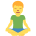 man in lotus position on Twitter/X
