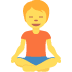 person in lotus position on Twitter/X