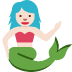 mermaid: light skin tone on Twitter/X
