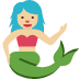 mermaid: medium-light skin tone on Twitter/X