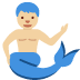 merman: medium-light skin tone on Twitter/X