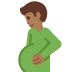 pregnant man: medium-dark skin tone on Twitter/X