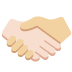 handshake: light skin tone, medium-light skin tone on Twitter/X