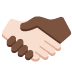 handshake: light skin tone, dark skin tone on Twitter/X