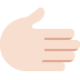 rightwards hand: light skin tone on Twitter/X