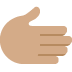 rightwards hand: medium skin tone on Twitter/X
