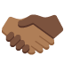 handshake: medium-dark skin tone, dark skin tone on Twitter/X