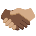 handshake: dark skin tone, medium skin tone on Twitter/X