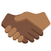 handshake: dark skin tone, medium-dark skin tone on Twitter/X