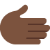 rightwards hand: dark skin tone on Twitter/X