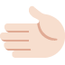 leftwards hand: light skin tone on Twitter/X