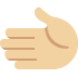 leftwards hand: medium-light skin tone on Twitter/X