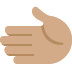 leftwards hand: medium skin tone on Twitter/X