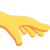palm down hand on Twitter/X