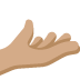 palm up hand: medium skin tone on Twitter/X